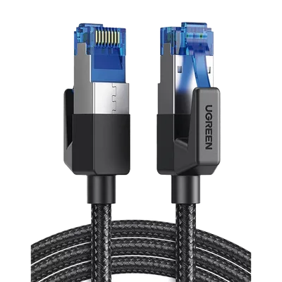 Cable Ethernet Cat8 / 40 Gbps / 2000 MHz / F/FTP / 1 m (3.28 ft) / Nylon trenzado
