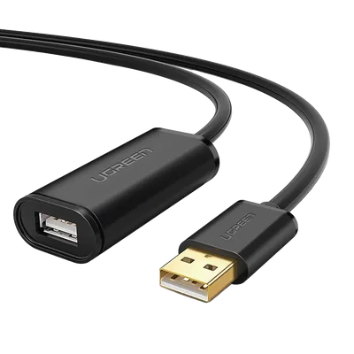 Cable de Extensión Activo USB 2.0 / 10 m (32.8 ft) / Macho-Hembra / Amplificador de Señal / 480 Mbps / Blindaje Triple