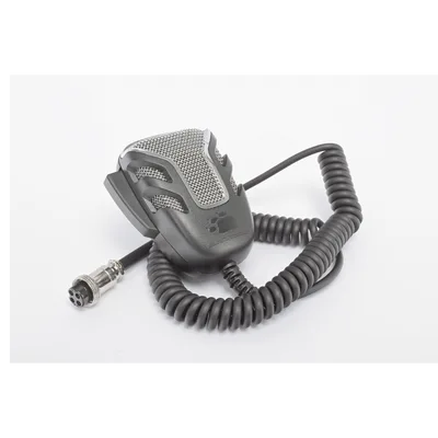 Micrófono de Mano para Radio CB / Cancelación Dinámica de Ruido / Impedancia 500 Ohm / Conector 4 Pines con Anillo de Seguridad / Respuesta 100-5000 Hz / ABS Resistente