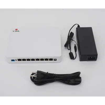 ONU Dual EPON/GPON / 8 Puertos PoE 802.3at Gigabit / Wi-Fi Doble banda 2.4 y 5 GHz / 1 Puerto SC/UPC / 130W / 0.64 x 0.52 x 0.10 ft
