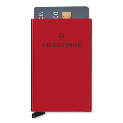 Tarjetero de Aluminio / Capacidad 4-6 Tarjetas / Protección RFID / Sistema Deslizamiento / 10 x 6 x 1 cm