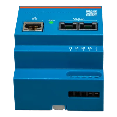 Contador de Energía Trifásico / 75 A / 3 Fases / Ethernet y VE.Can / Actualización 100 ms / Transformadores CT Incluidos