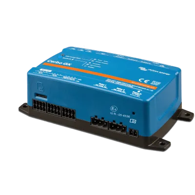 Centro de comunicaciones / Monitoreo remoto / Pantallas táctiles 5" y 7" / Conectividad Bluetooth / VRM / VE.Direct, VE.Bus, VE.CAN, USB