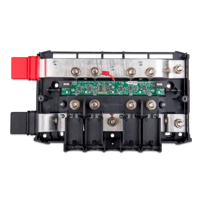Barra de Distribución DC Modular / 4 Fusibles Mega / Indicadores LED / Sistema Lynx M10 / Monitoreo Individual