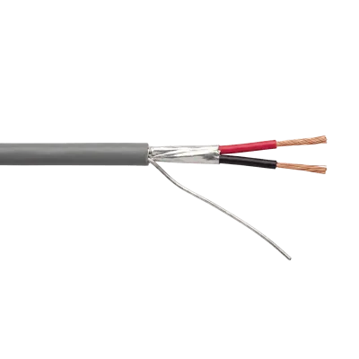 Cable para Alarma / 2x18 AWG / Blindado / Riser CMR / 305 m (1000 ft) / Gris