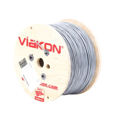 Cable para Alarma / 2x18 AWG / Blindado / Riser CMR / 305 m (1000 ft) / Gris