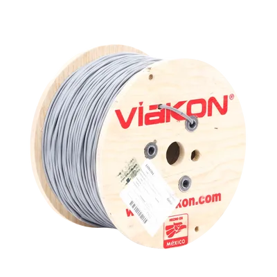 Cable para Alarma / 2x18 AWG / Blindado / Riser CMR / 305 m (1000 ft) / Gris