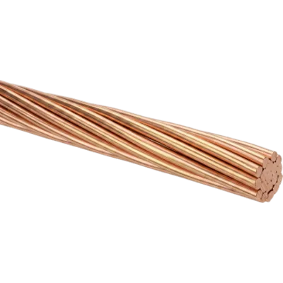 Cable de Cobre Desnudo | Calibre 12 AWG | Construcción Concéntrica | Alta Conductividad Eléctrica | Uso en Líneas Aéreas y Puestas a Tierra