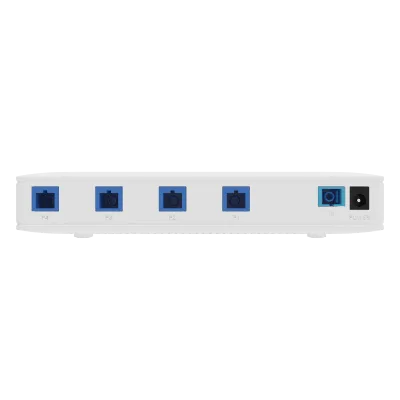 Splitter Activo 1x4 para Alimentación de 4 Dispositivos POF, puertos SC/UPC