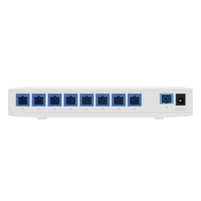 Splitter Activo 1x8 para Alimentación de 8 Dispositivos POF, puertos SC/UPC