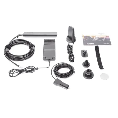 Amplificador de Señal Celular para Vehículos / 4G LTE y 3G / Cobertura 32x / Puerto USB 5V/2.1A / Soporte hasta 7.5 Pulgadas / Antena Magnética