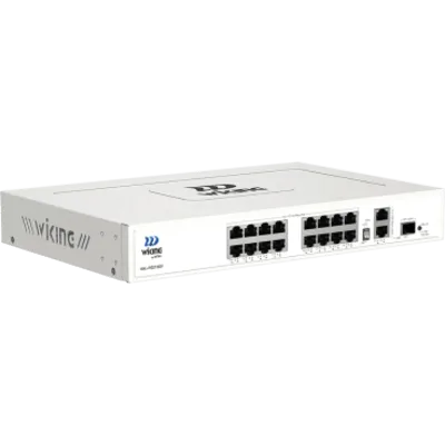 Switch PoE No Administrable / 16 Puertos 10/100 Mbps / 2 Puertos Uplink Gigabit / 1 Ranura SFP 1000 Mbps / Presupuesto PoE 180 W / Hi-PoE 60 W