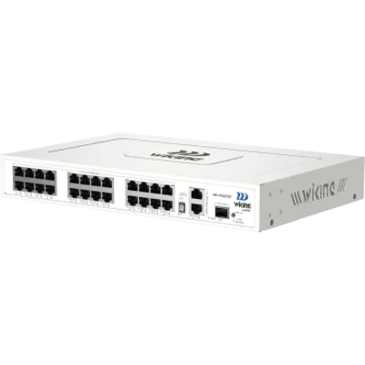 Switch PoE No Administrable / 24 Puertos 10/100 Mbps PoE / 2 Puertos Uplink Gigabit / 1 Ranura SFP 1000 Mbps / Presupuesto PoE 270 W / Hi-PoE 60 W