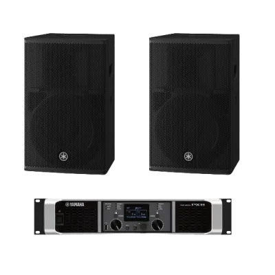 Kit de Refuerzo Sonoro / 2 Bocinas Pasivas 2 Vías 12" / Amplificador Clase D 2x1050W @ 4Ω / DSP Integrado / Bass-Reflex 54 Hz - 20 kHz
