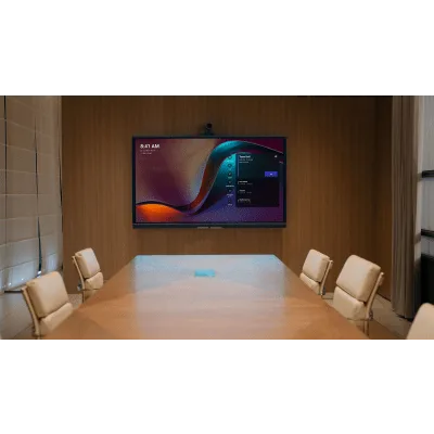 Centro de Colaboración Inteligente / Pantalla Táctil 4K UHD / Triple Cámara 50 MP / Zoom Híbrido 16x / Audio AI 12 m (39.4 ft) / Android 13 / Microsoft Teams y Zoom Rooms