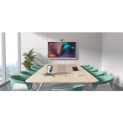 Centro de Colaboración Inteligente / Pantalla Táctil 4K UHD / Triple Cámara 50 MP / Zoom Híbrido 16x / Audio AI 12 m (39.4 ft) / Android 13 / Microsoft Teams y Zoom Rooms