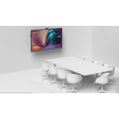 Centro de Colaboración Inteligente / Pantalla Táctil 4K UHD / Triple Cámara 50 MP / Zoom Híbrido 16x / Audio AI 12 m (39.4 ft) / Android 13 / Microsoft Teams y Zoom Rooms