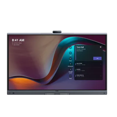 Centro de Colaboración Inteligente / Pantalla Táctil 4K UHD / Triple Cámara 50 MP / Zoom Híbrido 16x / Audio AI 12 m (39.4 ft) / Android 13 / Microsoft Teams y Zoom Rooms
