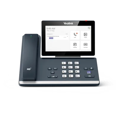 Teléfono IP Empresarial / Pantalla Táctil 7 Pulgadas / Bluetooth 5.2 / Wi-Fi Dual Band / PoE / Microsoft Teams Nativo
