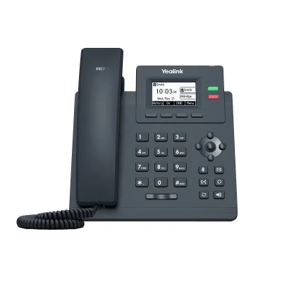 Teléfono IP Empresarial / 2 Líneas SIP / Pantalla LCD 2.3" / Dual Puerto Gigabit / PoE / Voz HD / Conferencia 5 Vías