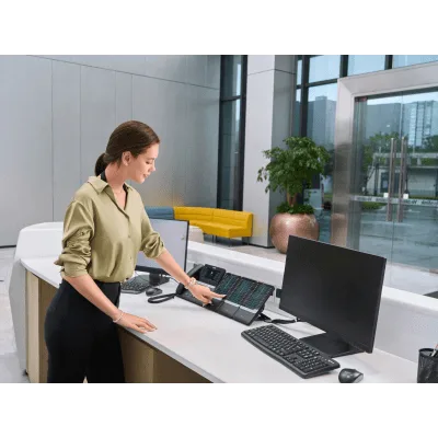 Teléfono IP Empresarial Yealink SIP-T85W Prime Business con Pantalla Ajustable de 5.5 Pulgadas, Audio HD Potenciado por IA y Conectividad WiFi 6 Bluetooth 5.0 para 16 Cuentas SIP