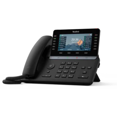 Teléfono IP Empresarial Yealink SIP-T85W Prime Business con Pantalla Ajustable de 5.5 Pulgadas, Audio HD Potenciado por IA y Conectividad WiFi 6 Bluetooth 5.0 para 16 Cuentas SIP