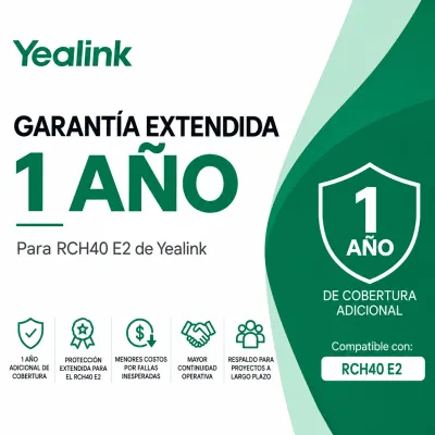 Garantía Extendida de 1 Año para Switch PoE RCH40-E2 de Yealink