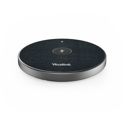 Micrófono Inalámbrico de Mesa / Captación 360° / Alcance 6 m (19.7 ft) / Arreglo de 3 Micrófonos / Wi-Fi Cifrado / Base de Carga Incluida