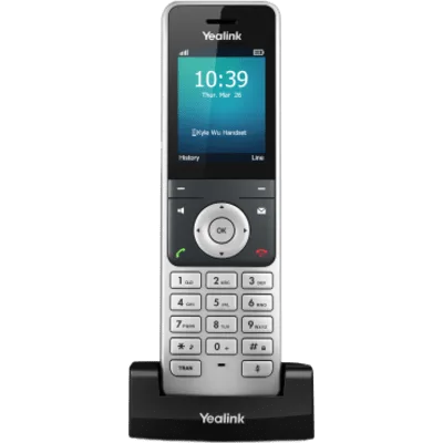 Teléfono Inalámbrico DECT Yealink W56H para Bases W70B W80 y W90 con Pantalla a Color Audio HD y Batería de 30 Horas