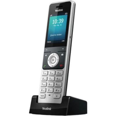 Teléfono Inalámbrico DECT Yealink W56H para Bases W70B W80 y W90 con Pantalla a Color Audio HD y Batería de 30 Horas