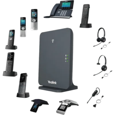 Estación Base DECT IP Yealink W70B de Alto Rendimiento para Telefonía Inalámbrica Empresarial