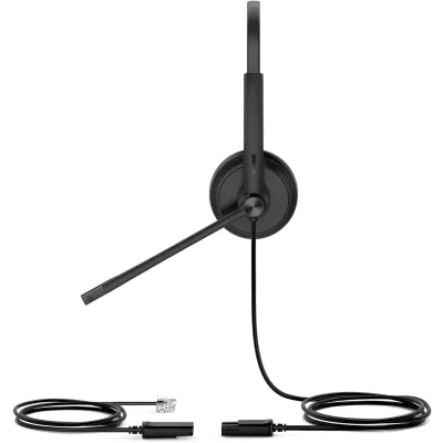 Diadema Alámbrica / Audio HD / Cancelación de Ruido Pasiva / Conexión QD a RJ9 / Almohadillas de Cuero / Brazo Flexible 330°