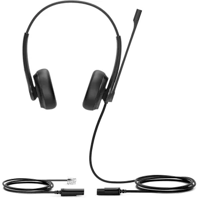 Diadema Alámbrica / Audio HD / Cancelación de Ruido Pasiva / Conexión QD a RJ9 / Almohadillas de Cuero / Brazo Flexible 330°