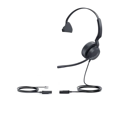 Diadema Analógica / Conexión QD a RJ9 / Micrófono Antiruido / Audio HD de Banda Ancha / ActiveProtection / Brazo 300°