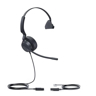 Diadema Analógica / Conexión QD a RJ9 / Micrófono Antiruido / Audio HD de Banda Ancha / ActiveProtection / Brazo 300°