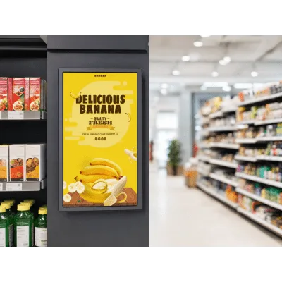 Pantalla Digital Signage LCD / 14.1 Pulgadas / Full HD 1920x1080 / Wi-Fi 2.4 GHz / NFC / IP6X / 30,000+ Horas Vida Útil