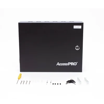 Panel de Control de Acceso 2 Puertas / 30,000 Tarjetas / TCP-IP / Gabinete y Fuente 12VCC 3A / 98.4 ft