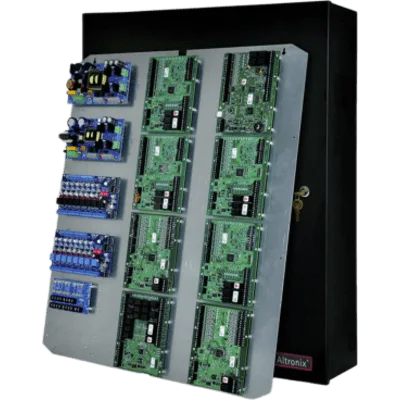 Gabinete de Control de Acceso / Backplane Extraíble / 4 Baterías 12VDC/12Ah / Acero 16 AWG / Cerradura y Antisabotaje