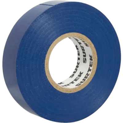 Cinta para aislar color Azul de 19 mm x 18 metros / Fabricada en PVC / Adhesivo acrílico.
