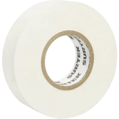Cinta para aislar color Blanco de 19 mm x  18 metros / Fabricada en PVC / Adhesivo acrílico.